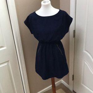 Fun Navy blue casual sun dress.